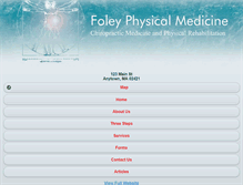 Tablet Screenshot of foleyphysicalmedicine.com